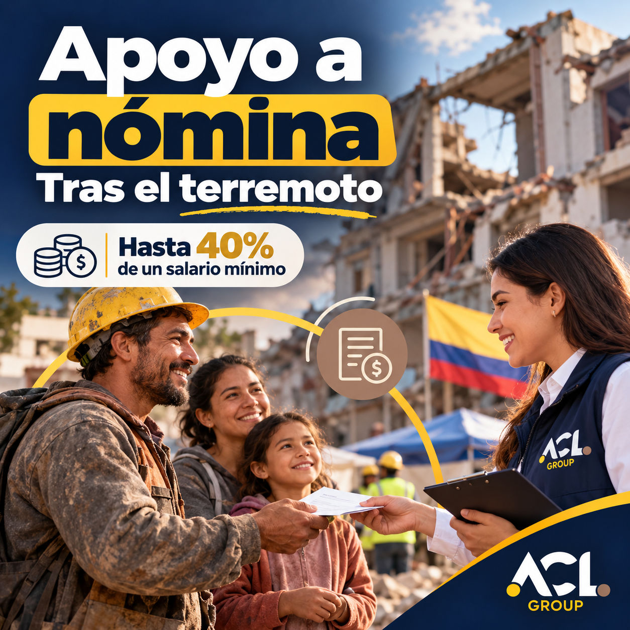 Apoyo a trabajadores afectados por el terremoto