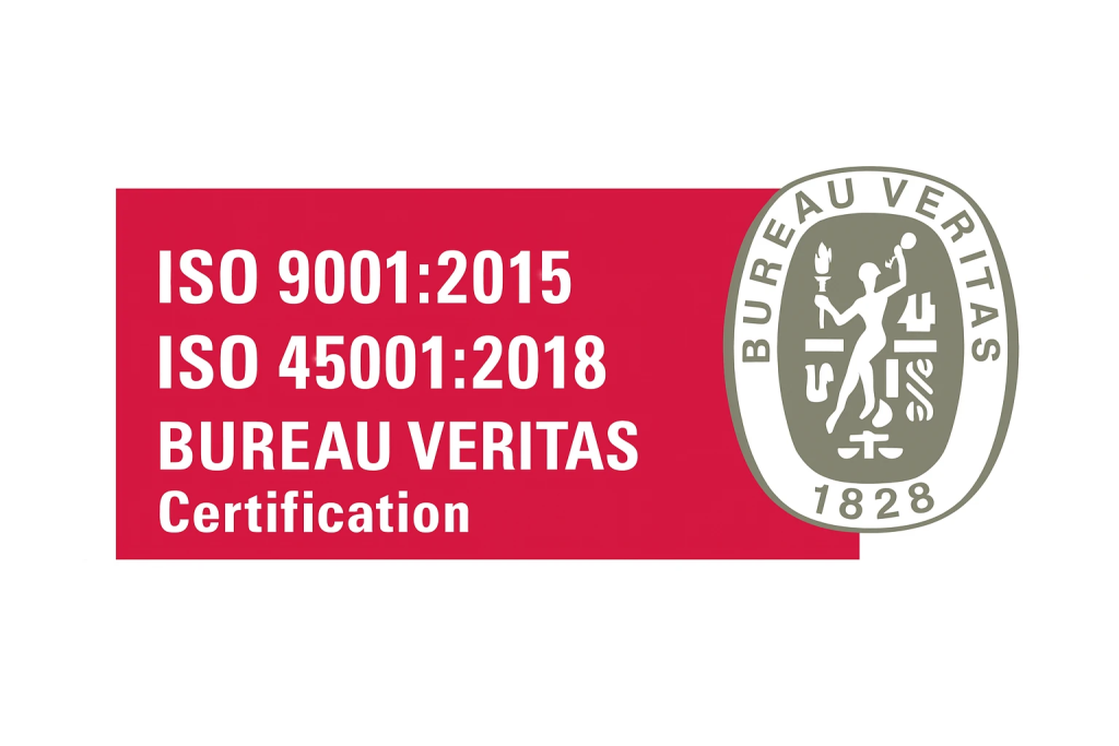 Certificaciones ISO 9001:2015 e ISO 45001:2018 de ACL Group, otorgadas por Bureau Veritas Certification.
